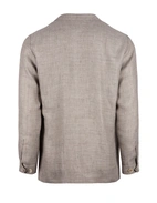 Dalila Kavaj Overshirt Fiskben Linne Ull Beige