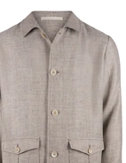 Dalila Kavaj Overshirt Fiskben Linne Ull Beige