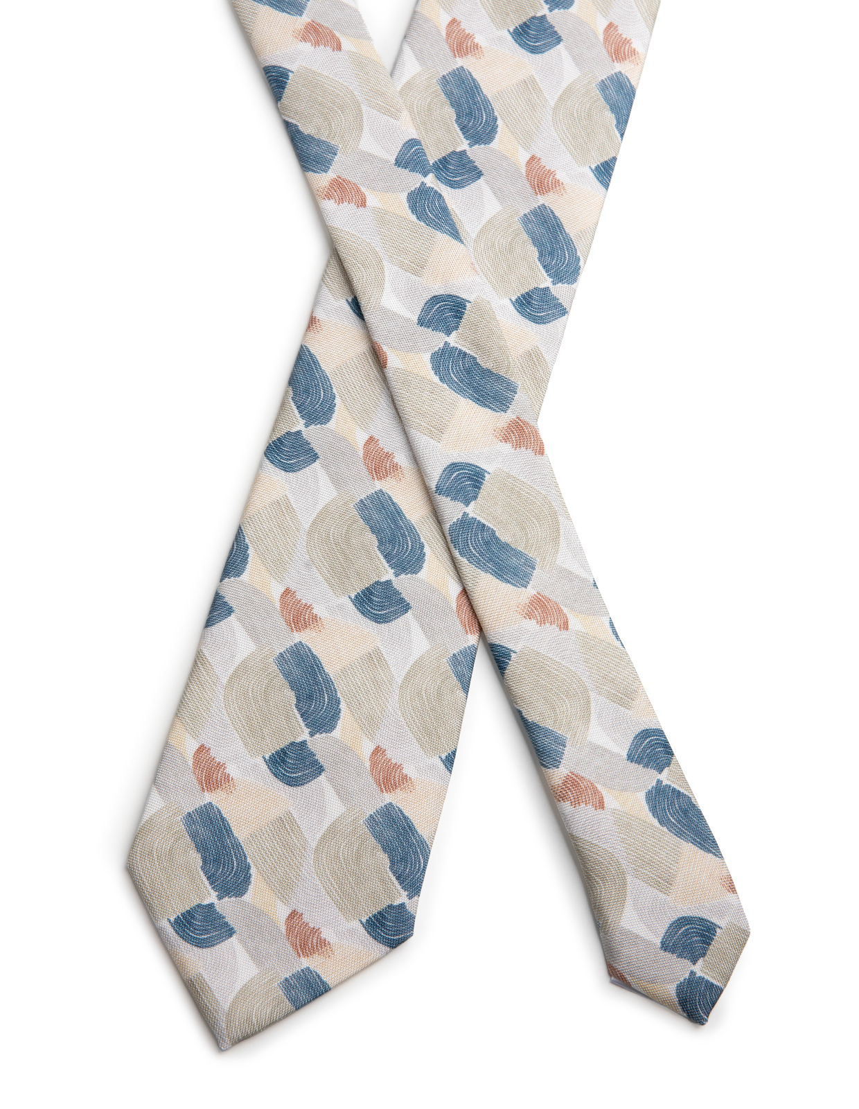 Slips Siden Tryckt Mönster Beige Flerfärgad One Size