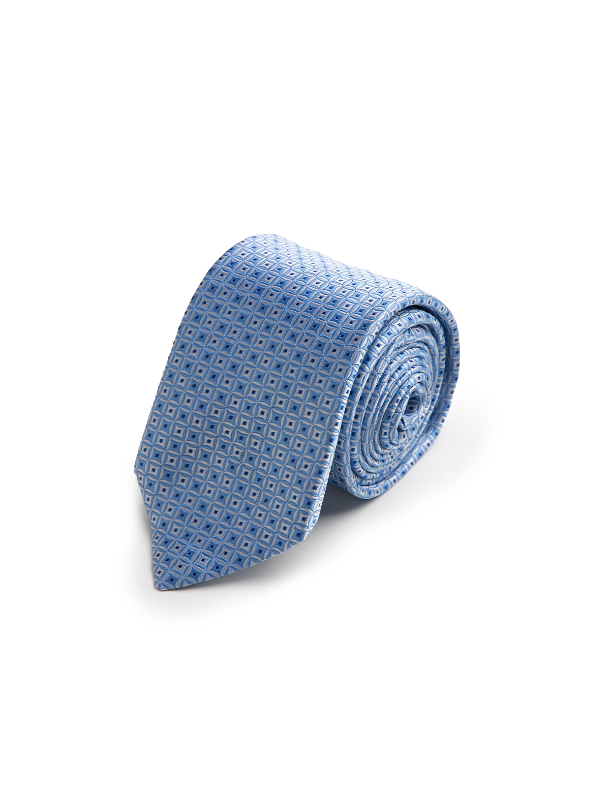 Slips Siden Vävd Mellanblå