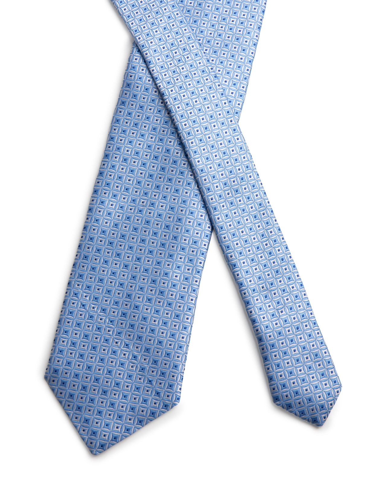 Slips Siden Vävd Mellanblå