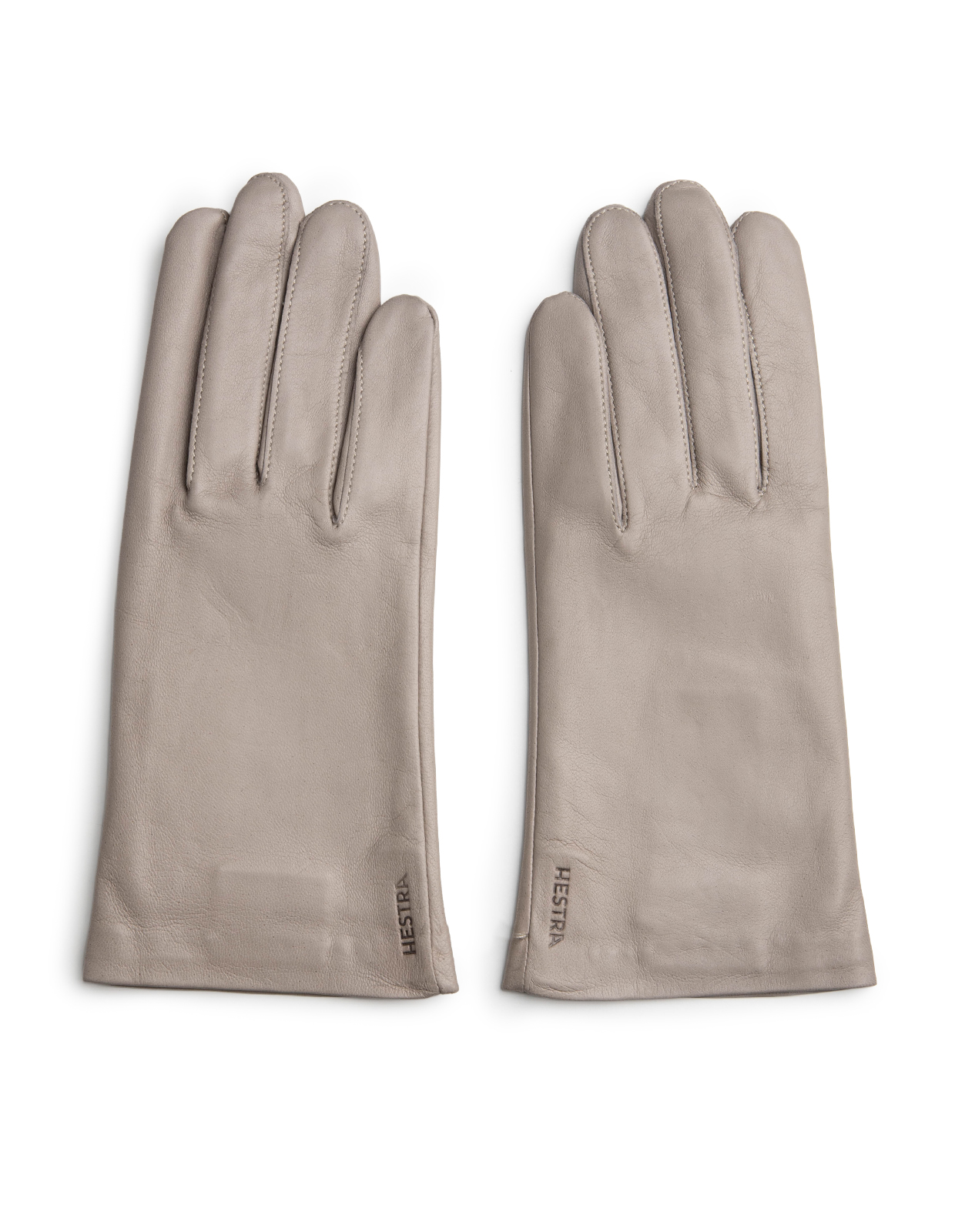 Jane Handske Läder Gråbeige