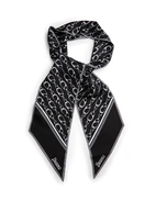 Logo Scarf Siden Svart One Size