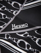 Logo Scarf Siden Svart One Size