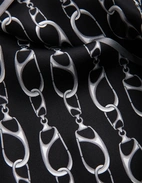 Logo Scarf Siden Svart One Size
