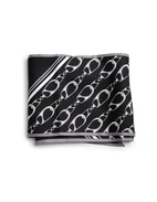 Logo Scarf Siden Svart One Size