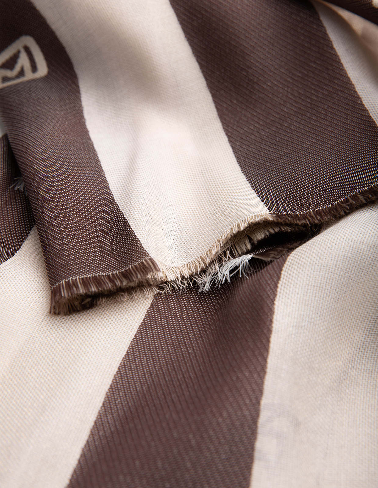 MLAdamino Scarf Mörkbrun/Benvit One Size