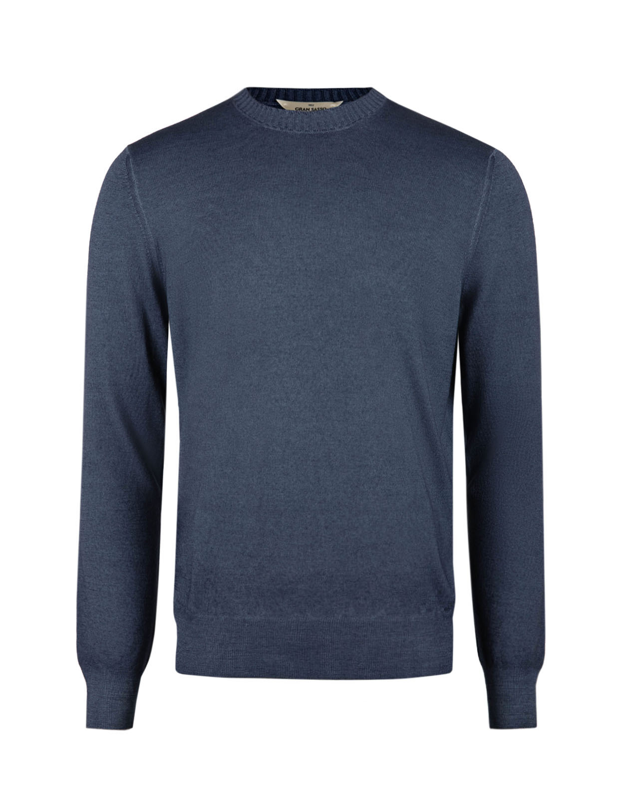 Tröja Rundhals Vintage S Merino Blå
