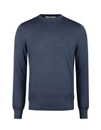 Tröja Rundhals Vintage S Merino Blå