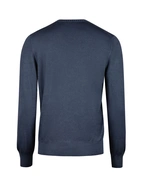 Tröja Rundhals Vintage S Merino Blå