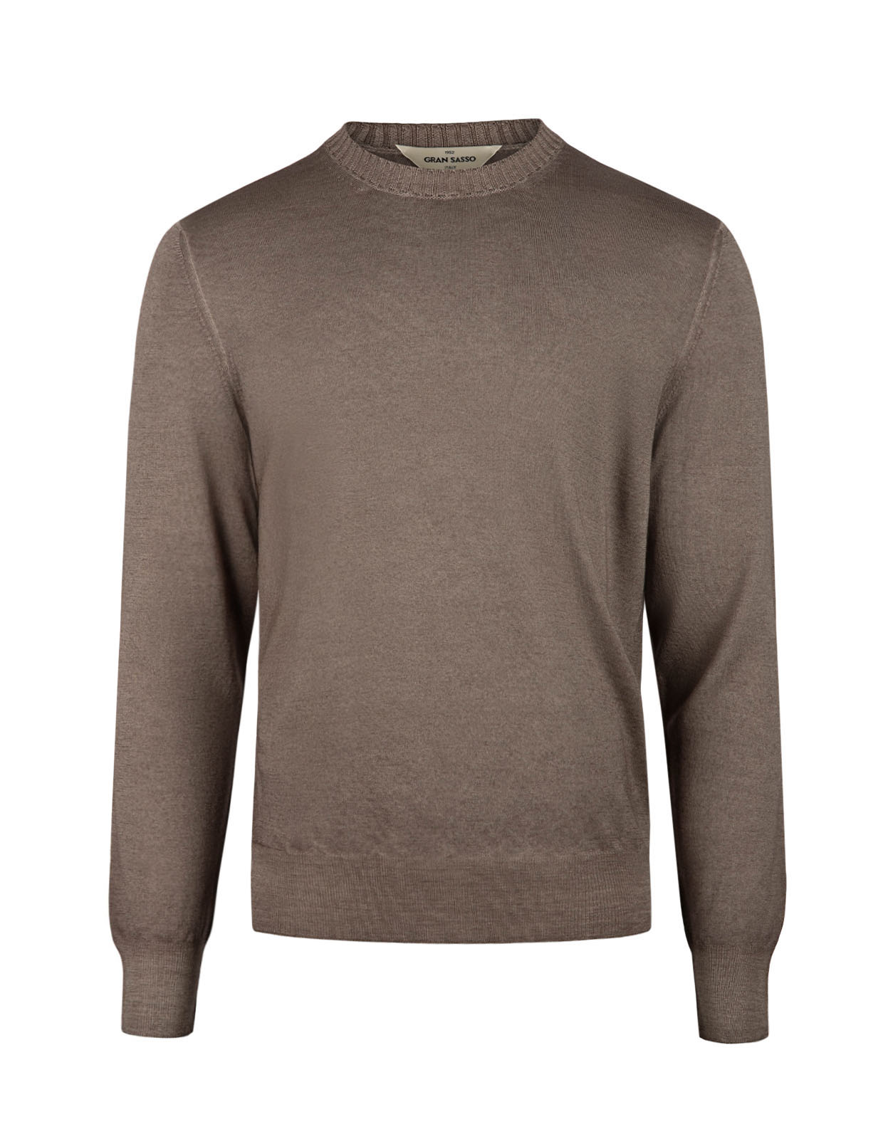 Tröja Rundhals Vintage S Merino Gråbeige