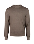 Tröja Rundhals Vintage S Merino Gråbeige