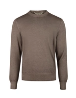 Tröja Rundhals Vintage S Merino Gråbeige