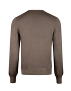 Tröja Rundhals Vintage S Merino Gråbeige