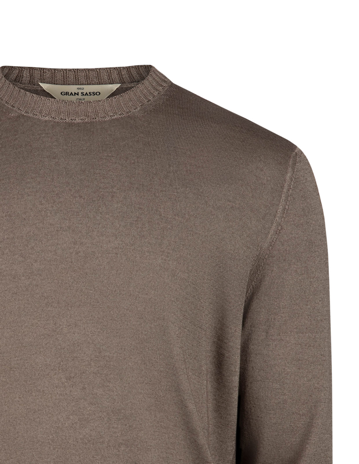 Tröja Rundhals Vintage S Merino Gråbeige