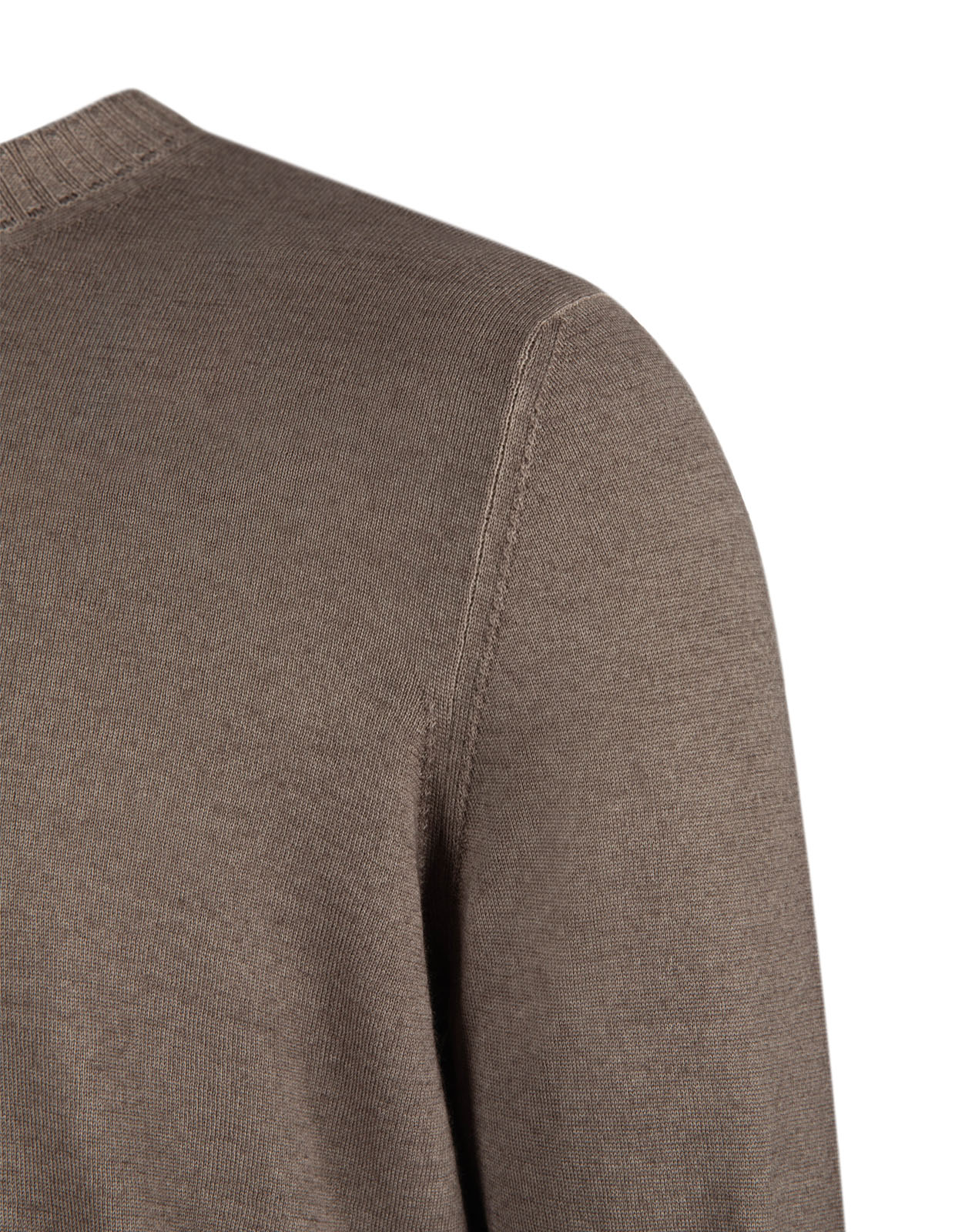 Tröja Rundhals Vintage S Merino Gråbeige