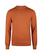 Tröja Rundhals Vintage S Merino Rost Orange