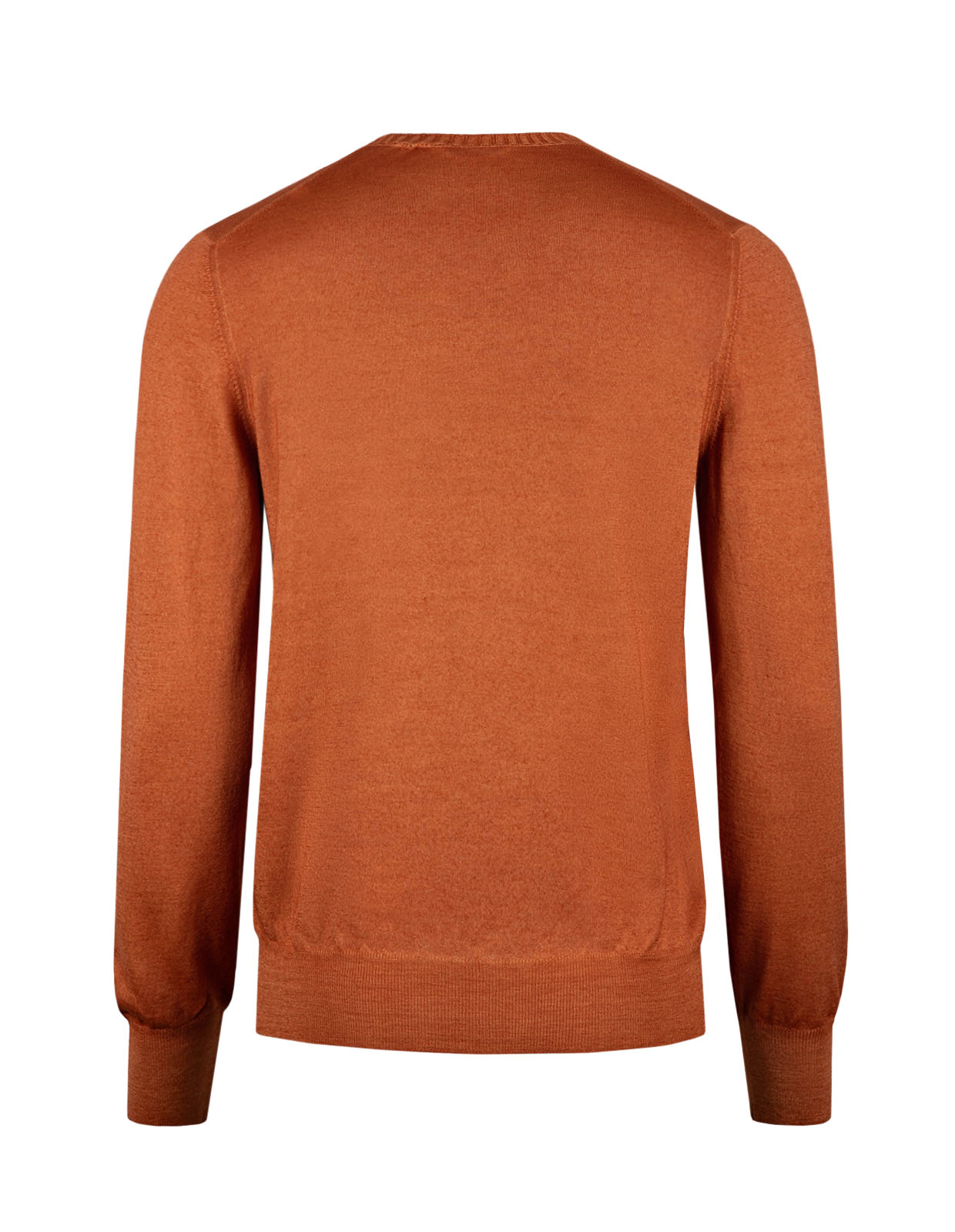 Tröja Rundhals Vintage S Merino Rost Orange