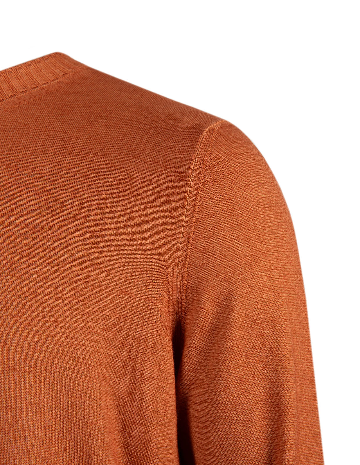Tröja Rundhals Vintage S Merino Rost Orange