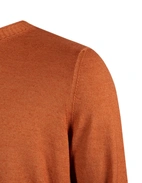 Tröja Rundhals Vintage S Merino Rost Orange