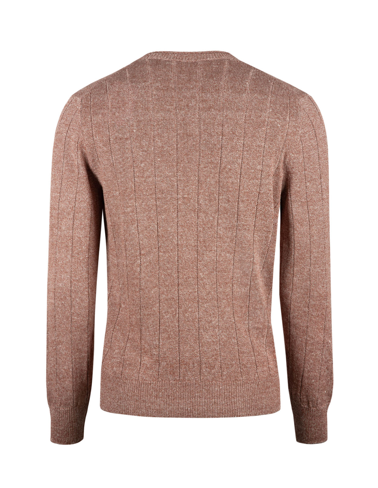 Tröja Rundhals Retroribb Linne Bomull Roströd