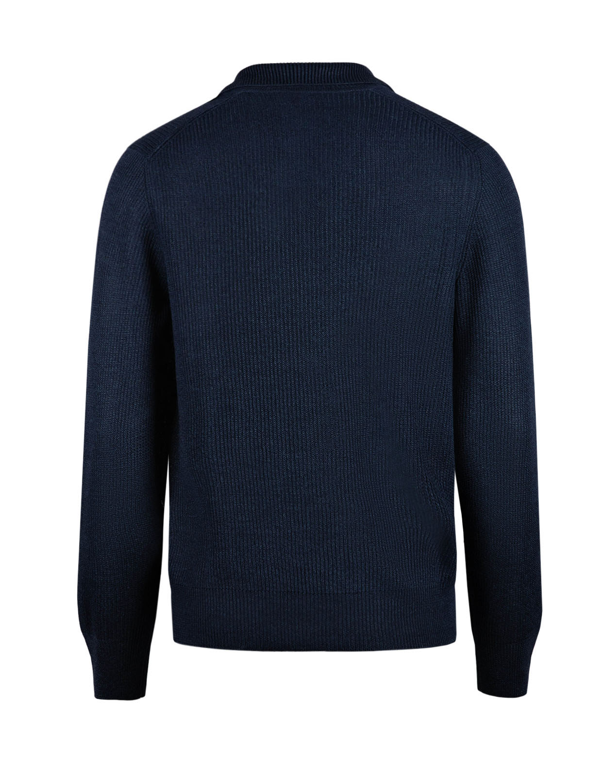 Tröja Open Collar Linne Bomull Navy