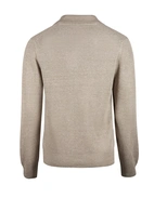 Tröja Open Collar Linne Bomull Beige