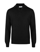 Tröja Open Collar Linne Bomull Svart