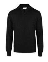 Tröja Open Collar Linne Bomull Svart