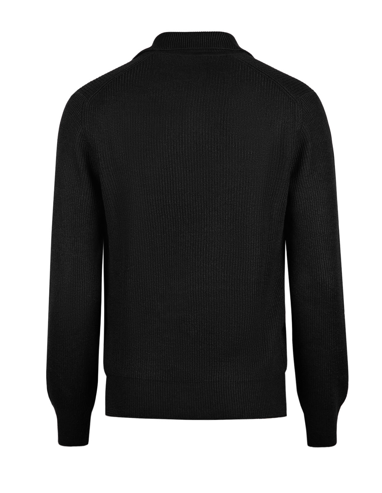 Tröja Open Collar Linne Bomull Svart