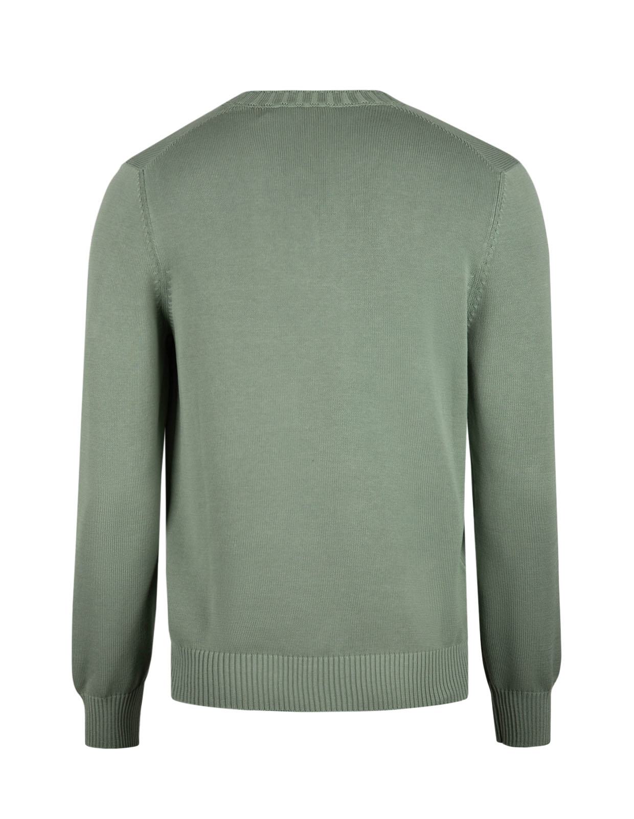 Tröja V-hals Stickad Bomull Ljusgrön