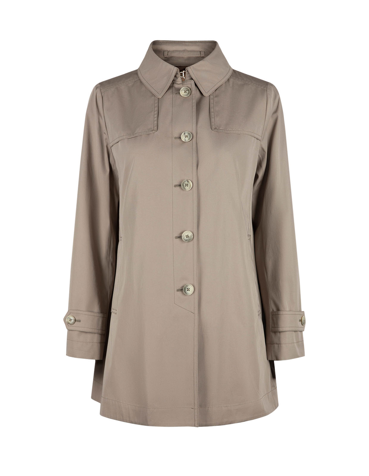 Trenchcoat A-linjeformad Mörkbeige
