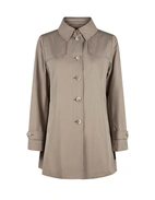 Trenchcoat A-linjeformad Mörkbeige