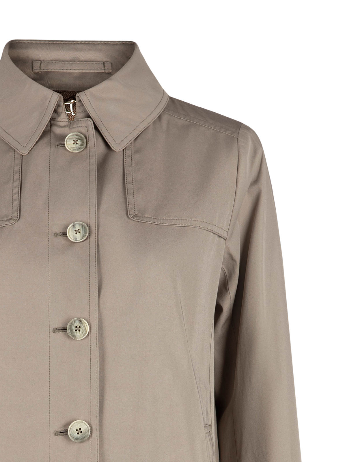 Trenchcoat A-linjeformad Mörkbeige