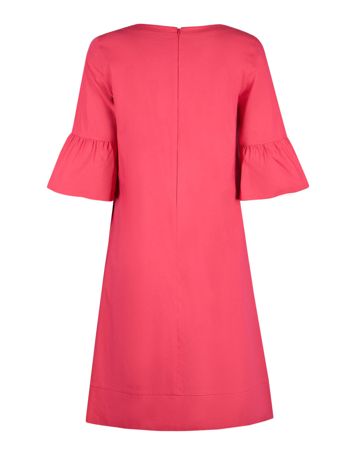 Poplin Klännin Korallröd