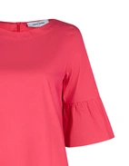 Poplin Klännin Korallröd