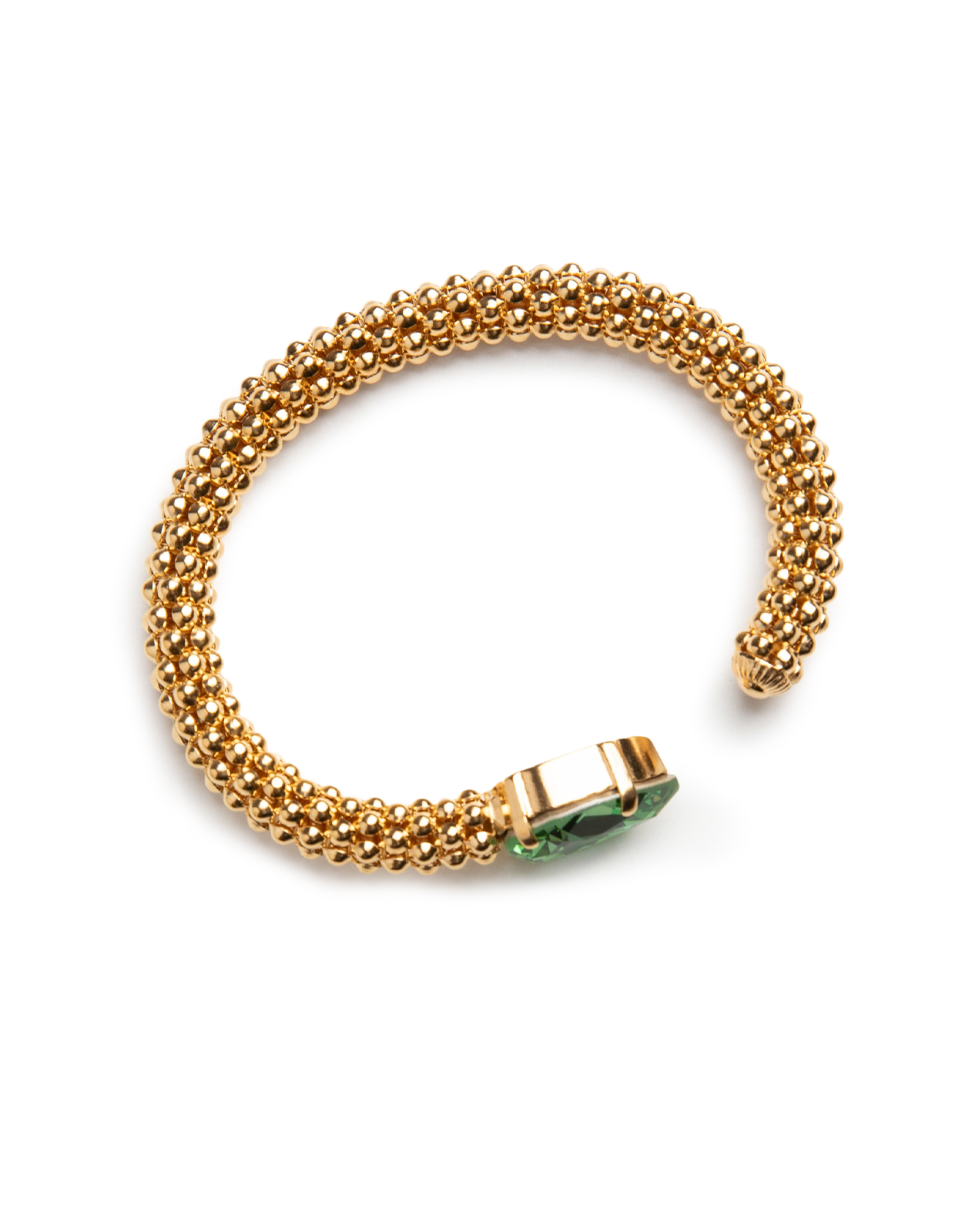 Classic Rope Armband Guld Grön One Size