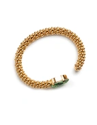 Classic Rope Armband Guld Grön One Size