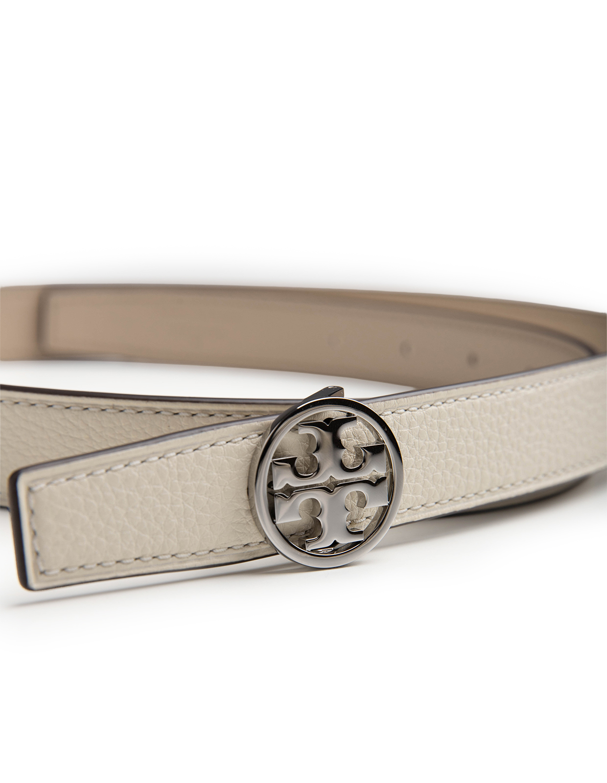 Miller Vändbart Bälte Silver/Vit/Beige