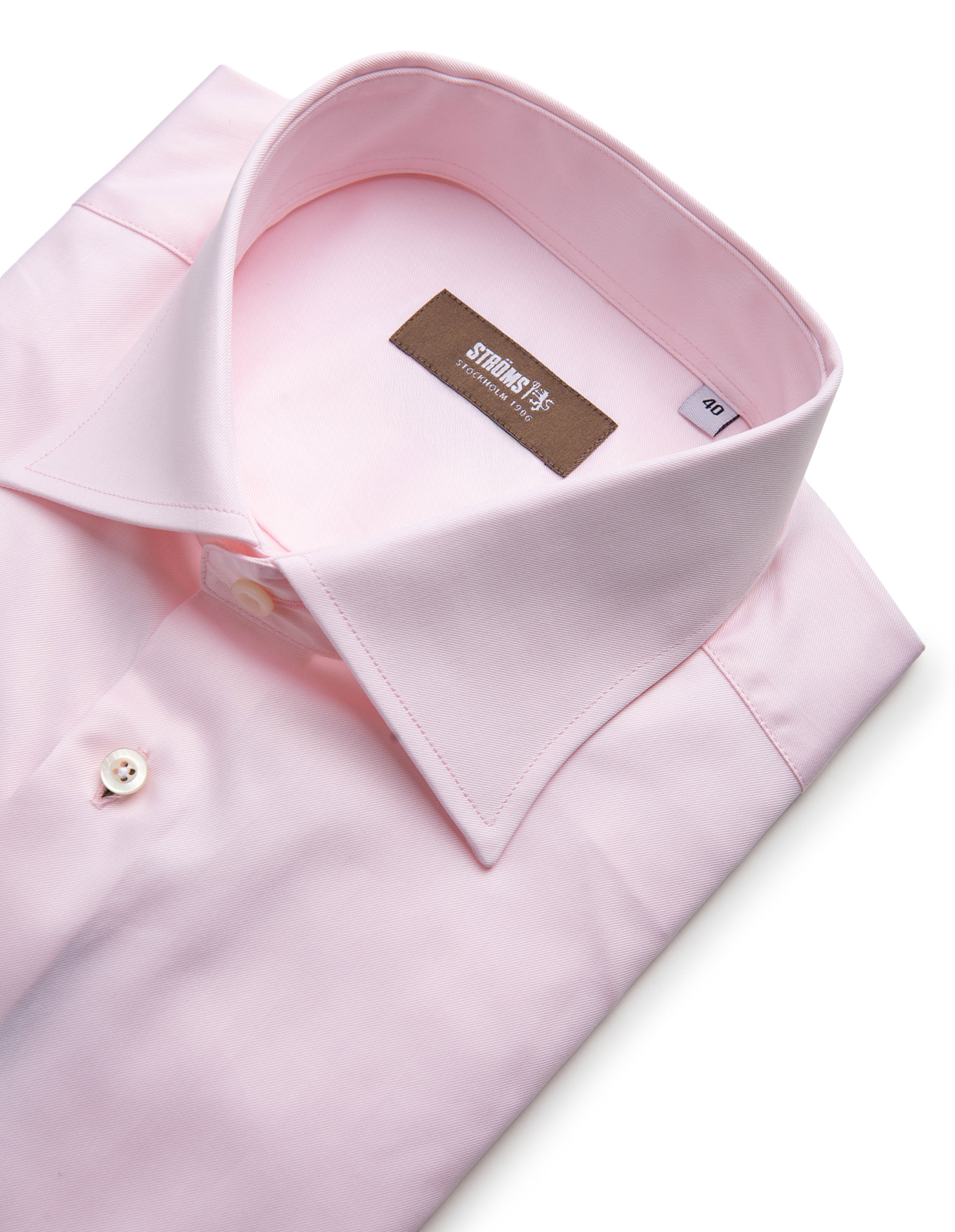 Slim Fit Skjorta Bomull Ljusrosa