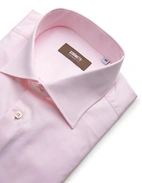 Slim Fit Skjorta Bomull Ljusrosa