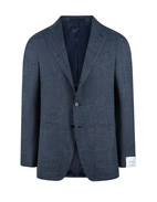 Aida Kostym Loro Piana Ull Siden Marinblå