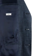 Aida Kostym Loro Piana Ull Siden Marinblå