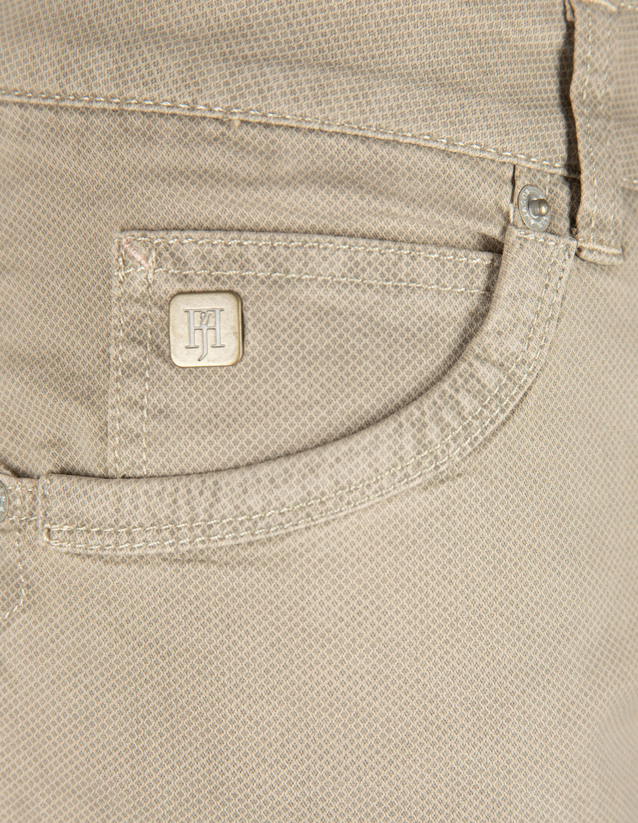 Fiji Print Femficksbyxa Ljusbeige