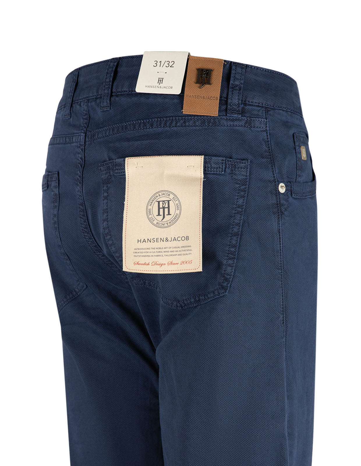 Fiji Print Femficksbyxa Marinblå