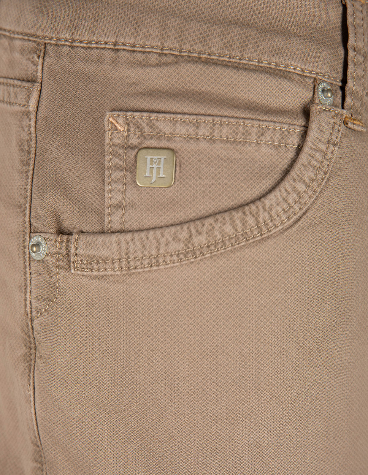 Fiji Print Femficksbyxa Mörkbeige