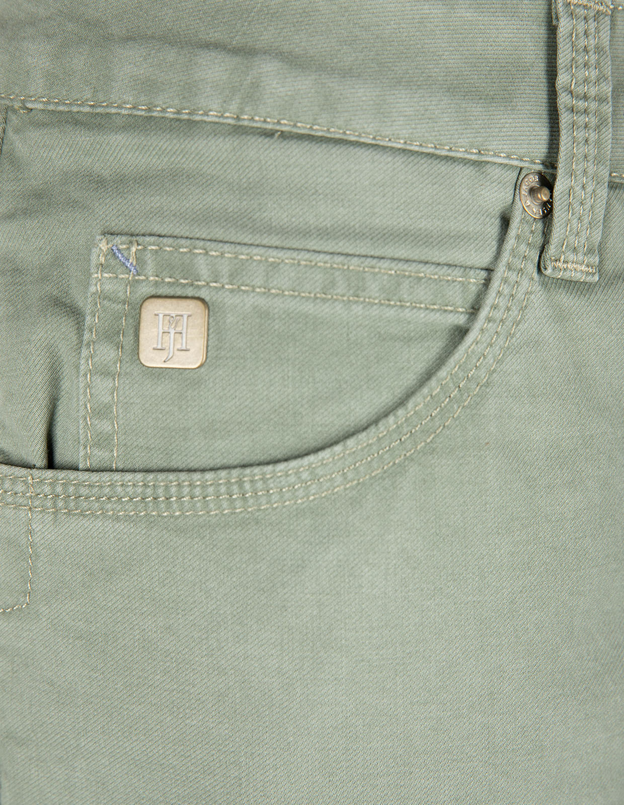 Twill Melange Femficksbyxa Olivgrön 35"32
