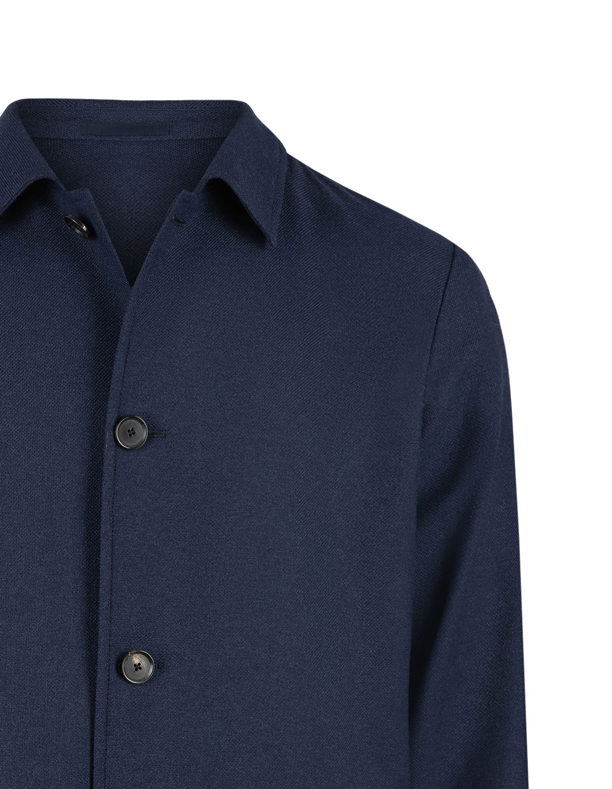 Dalila Kavaj Overshirt Bomull Ull Siden Marinblå