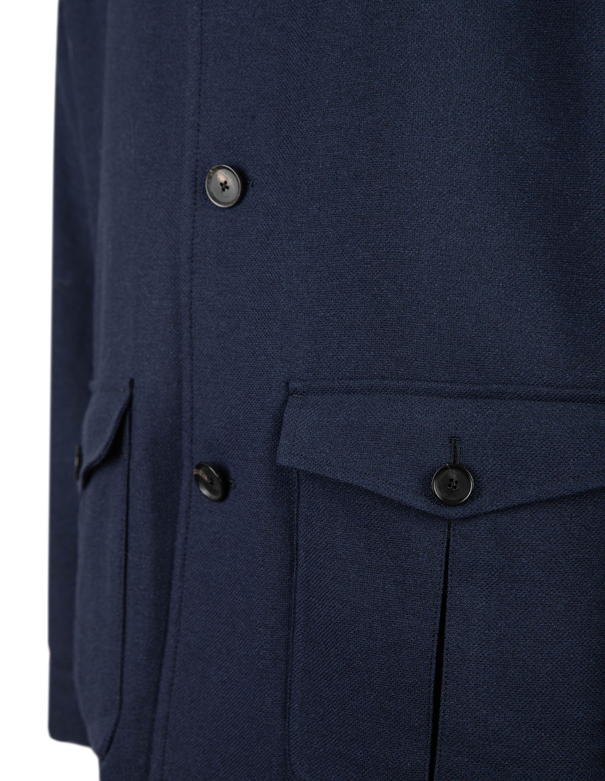 Dalila Kavaj Overshirt Bomull Ull Siden Marinblå