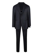 Aida Kostym Ull Kritstrecksrandig Marinblå